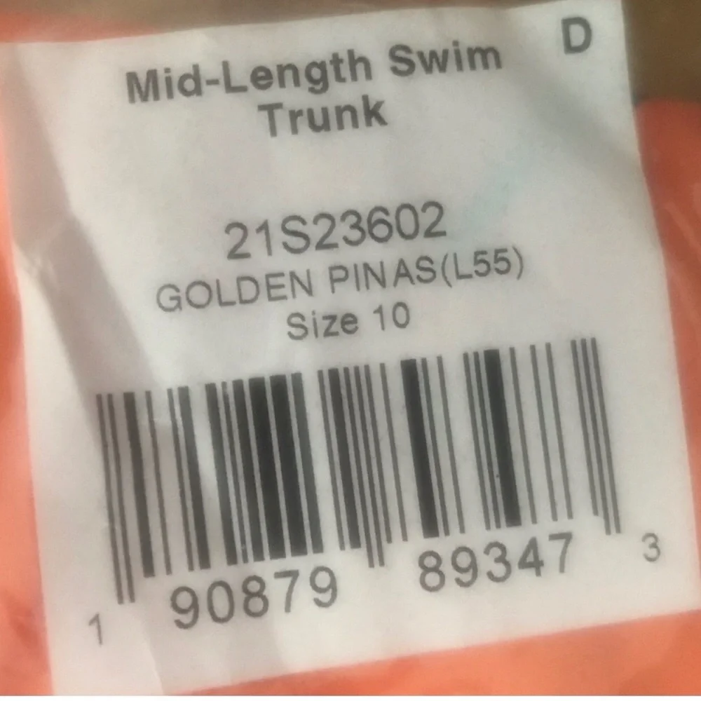 Tea Collection Boys Coral Pineapple Swim Shorts NWT Size 10
